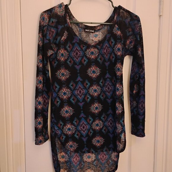Y2K Boho Surfer Vintage Wet Seal Knit Mesh Top | Size Small - Picture 3 of 7
